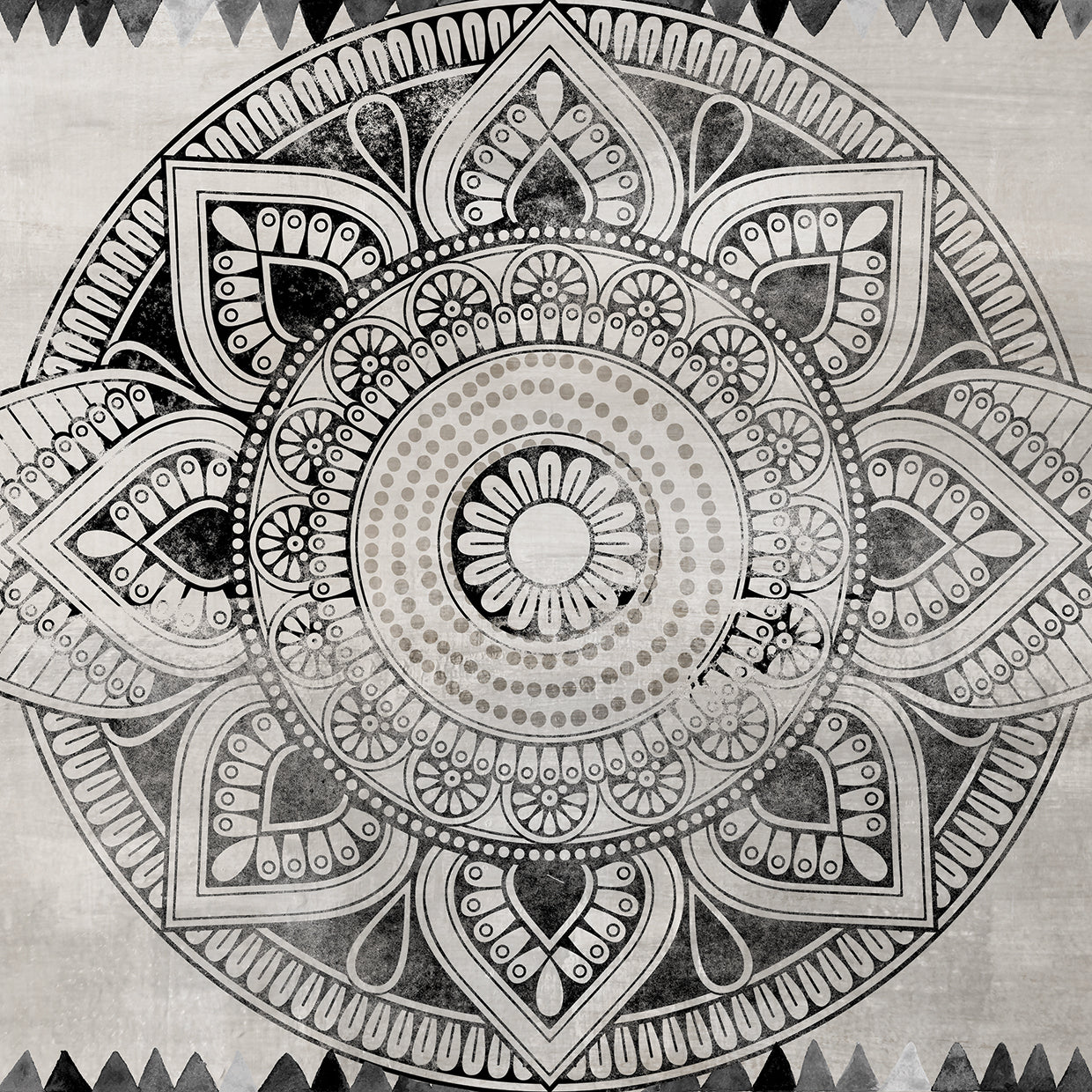 Ethnic Tile - highest quality handcrafted wall art work on large canvas & framed canvas prints by Nikki Chu 