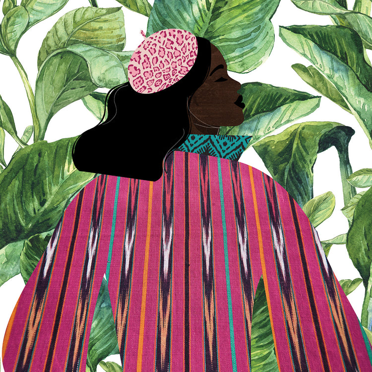 Girlie Girl Palm - highest quality handcrafted wall art work on large canvas & framed canvas prints by Nikki Chu 