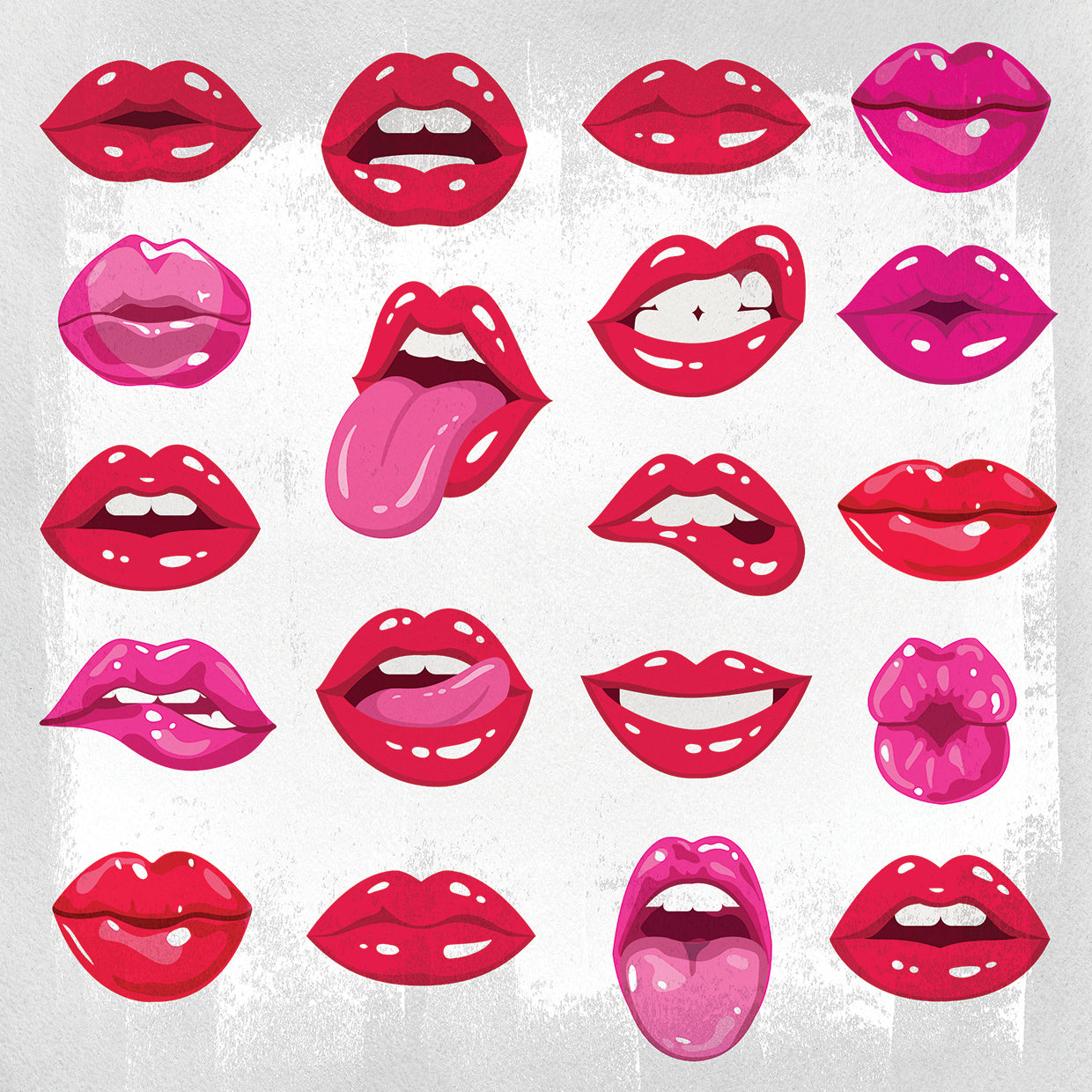 Lip Service - highest quality handcrafted wall art work on large canvas & framed canvas prints by Nikki Chu 