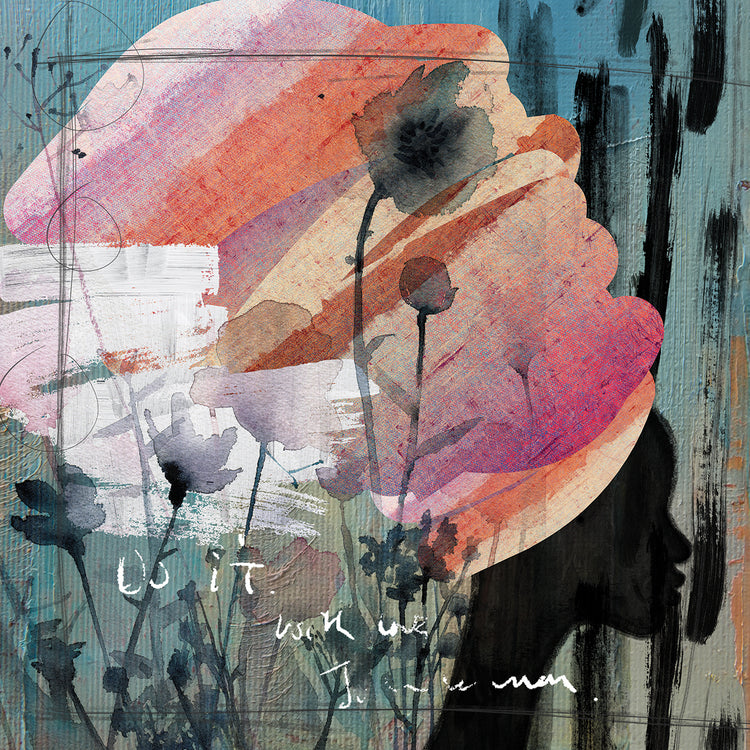 Turban Blue - highest quality handcrafted wall art work on large canvas & framed canvas prints by Nikki Chu 