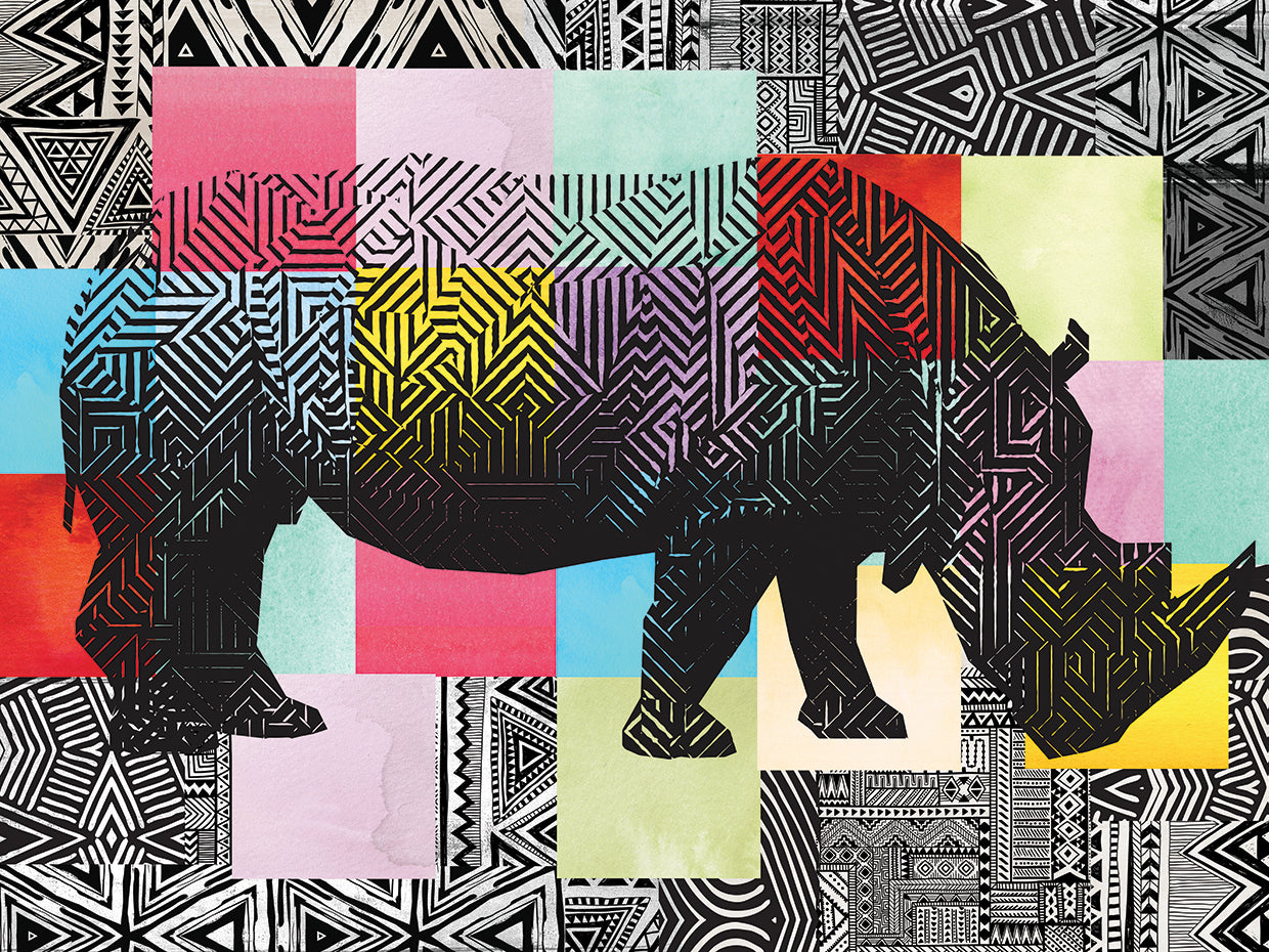 Patchwork - highest quality handcrafted wall art work on large canvas & framed canvas prints by Nikki Chu 