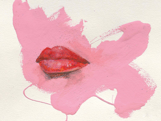 Lips 35 - highest quality handcrafted wall art work on large canvas & framed canvas prints by Dan Houston 