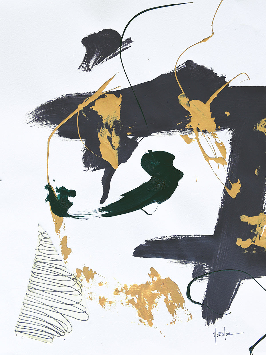 Mind Games 1 by Dan Houston is a painterly abstract painting printed on canvas or framed canvas