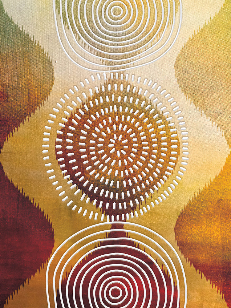 Sleek Tribal handcrafted art work on canvas or framed canvas prints by Nikki Chu 