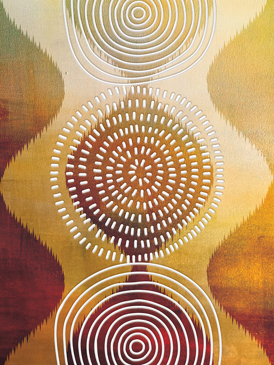 Sleek Tribal handcrafted art work on canvas or framed canvas prints by Nikki Chu 