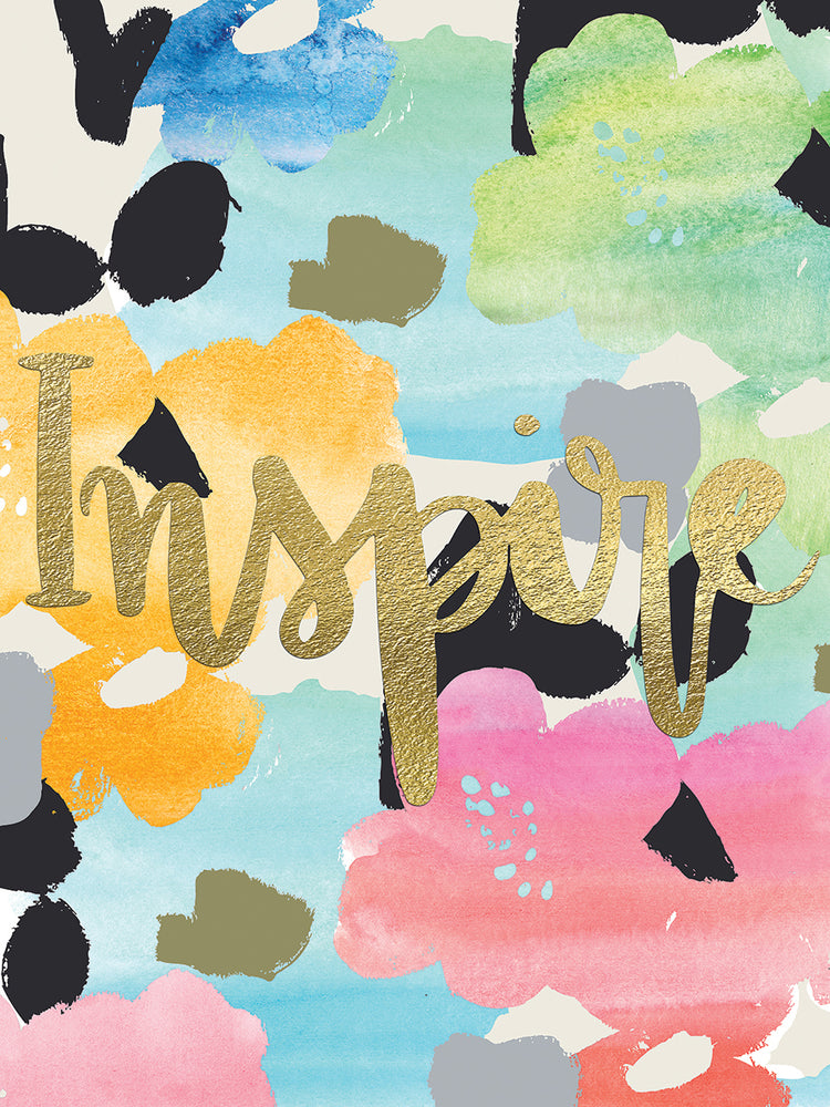 Inspire Floral handcrafted art work on canvas or framed canvas prints by Nikki Chu 