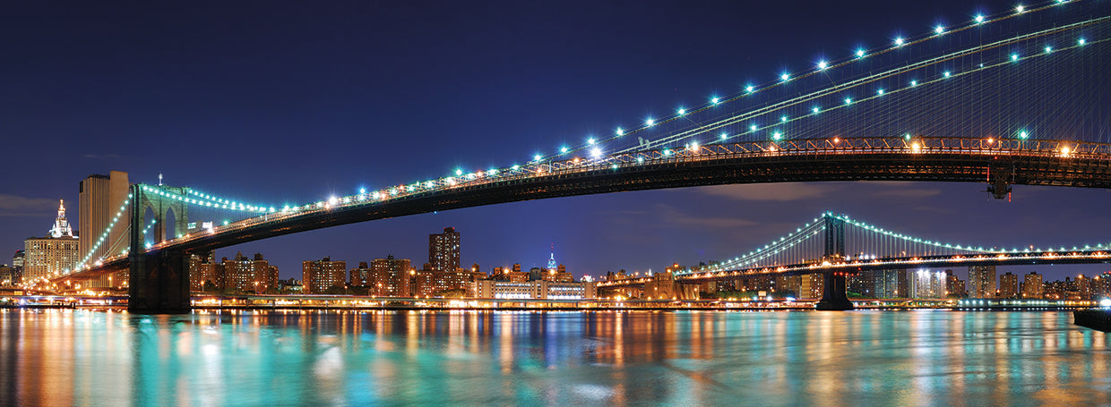 Arte de la lona de los destellos del horizonte de Manhattan