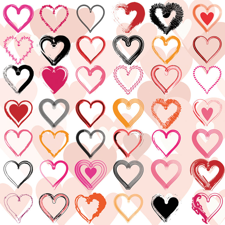 Love Scribbles Lots of Hearts