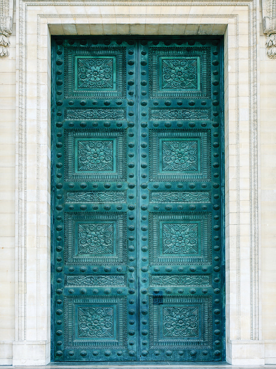 Arte de la lona de la puerta del pavo real del Panteón de París