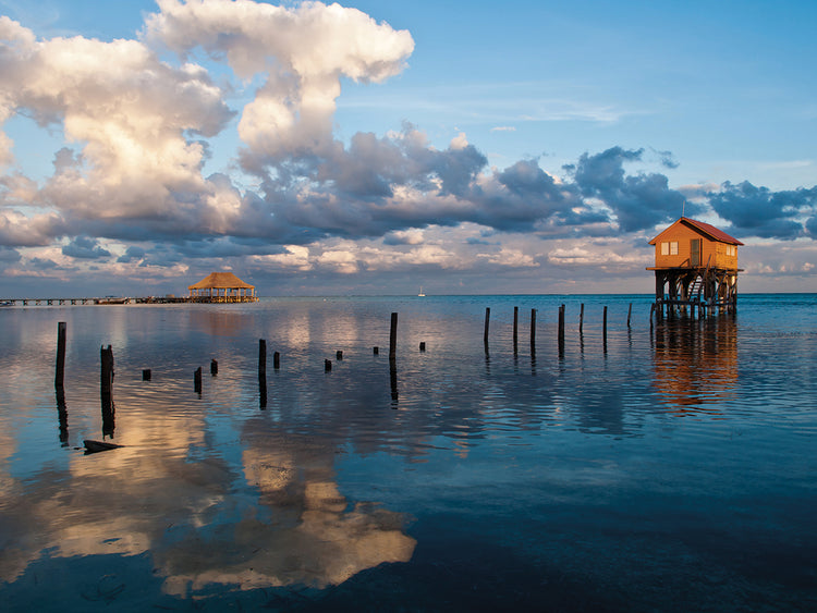 Arte de la lona de la belleza de la bahía de Belice Blues
