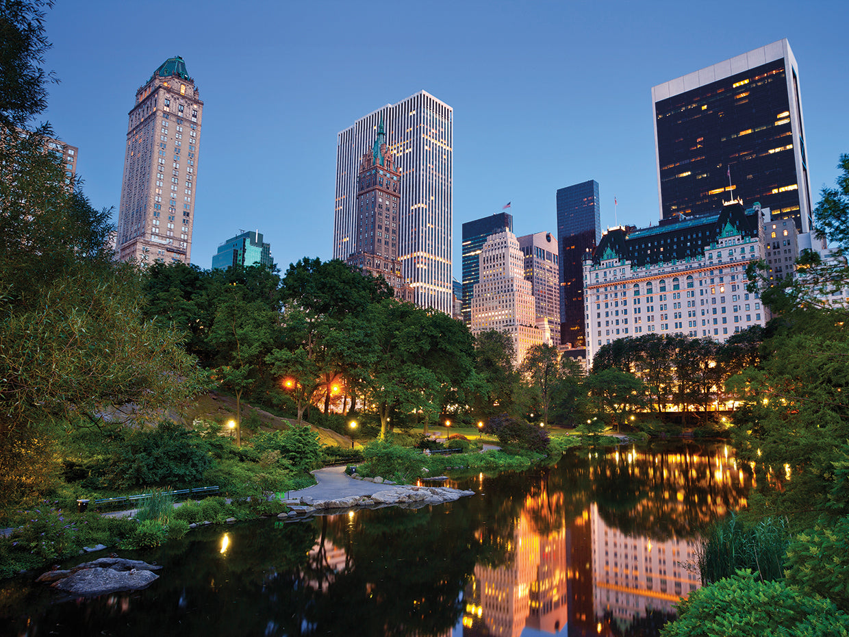 Arte de la lona de Manhattan Crepúsculo Central Park