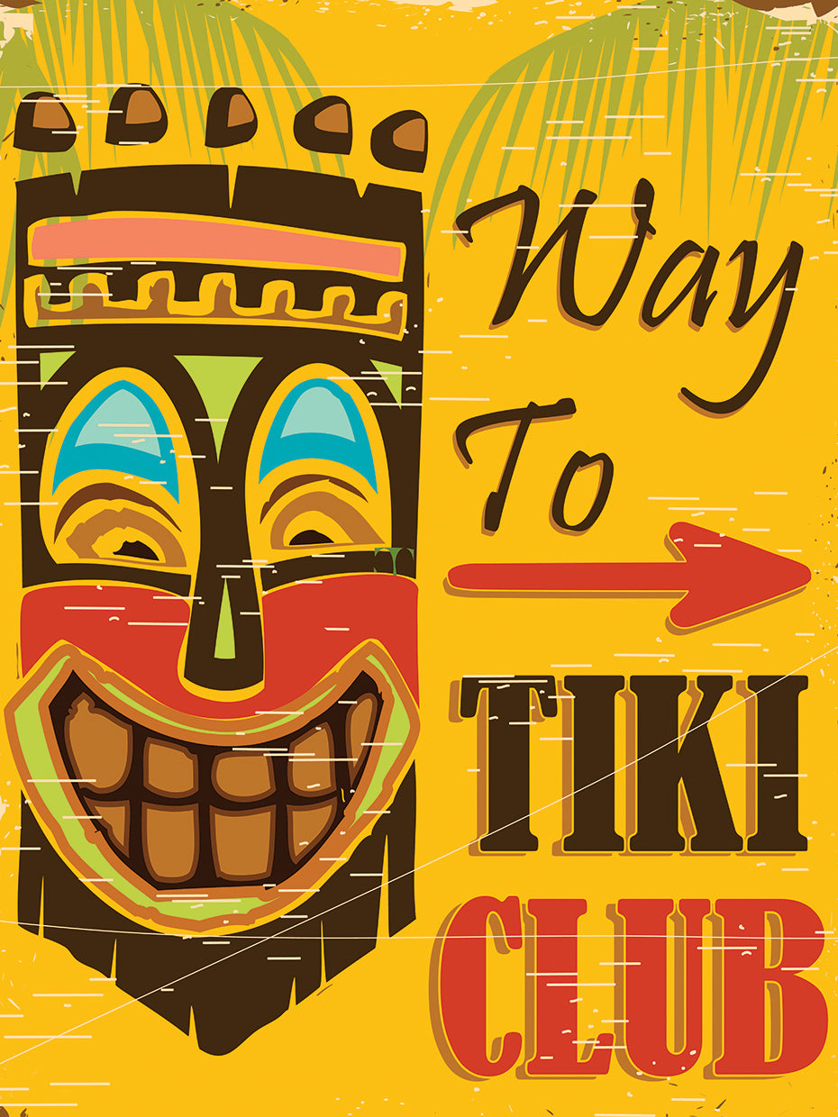 Retro Tiki Club Sign