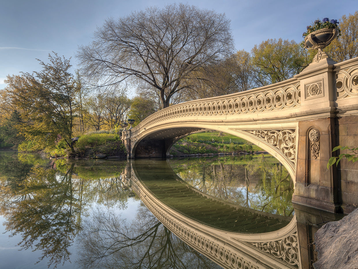 Arte de la lona de la belleza del puente de Central Park