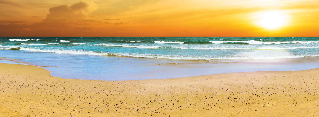Tramo de Crystal Beach Panorama Canvas Art
