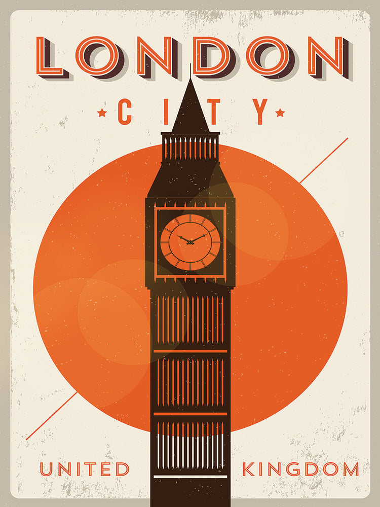 Big Ben Big Sun Londres lienzo arte