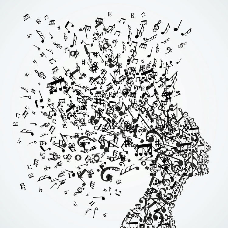 My Favorite Song Silhouette by DP Gallery is a contemporary portrait painting printed on canvas or framed canvas