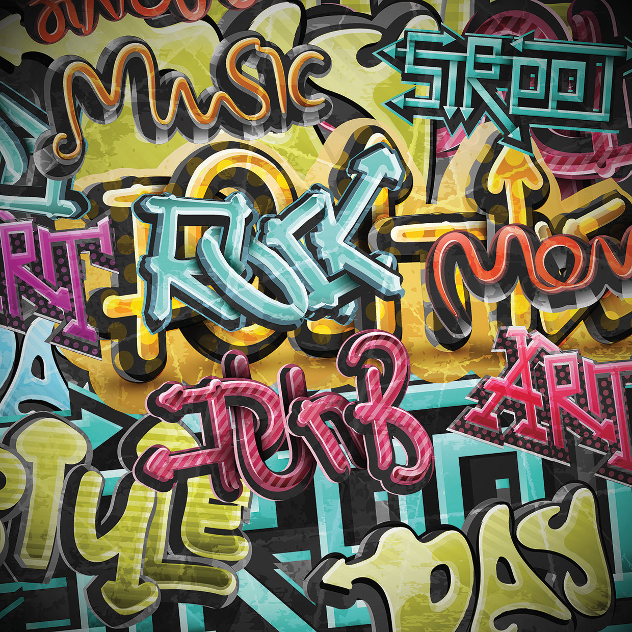 La contraseña es el arte de la lona de Grafitti