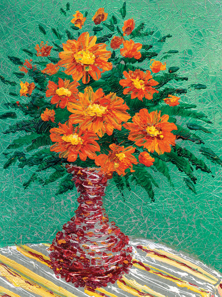 Arte de la lona de flores todos los días