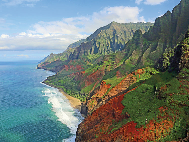 Arte de la lona de Kauai de la costa de Na Pali