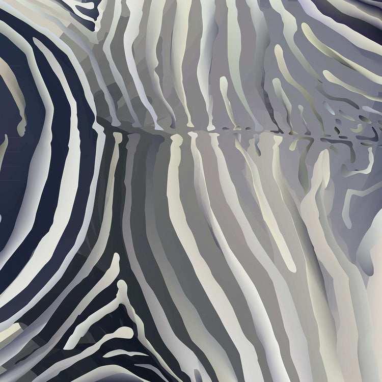 Fade to Grey Zebra Print