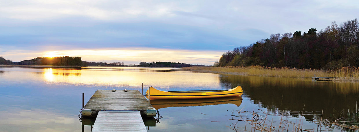 Yellow Canoe Canadian Lake