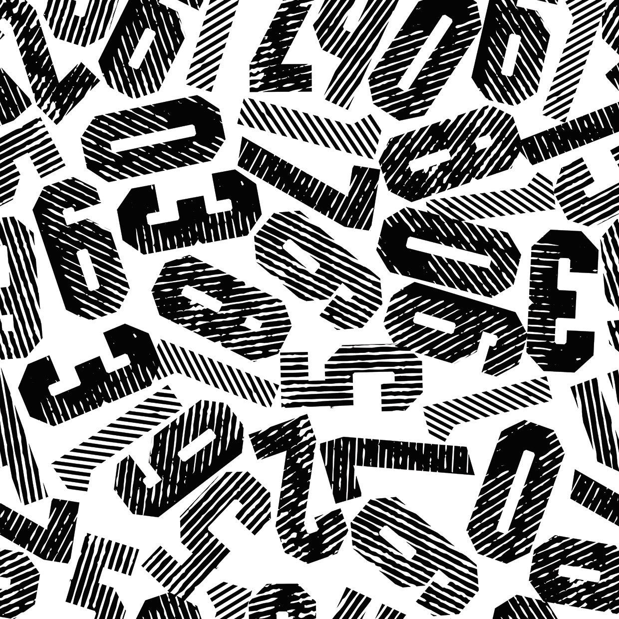 Textured Numbers Pattern