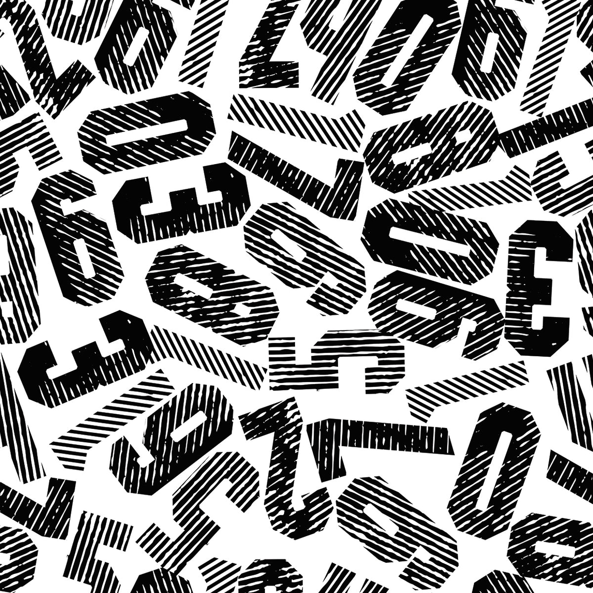 Textured Numbers Pattern Wall Art by DP Gallery | Fine Art Canvas
