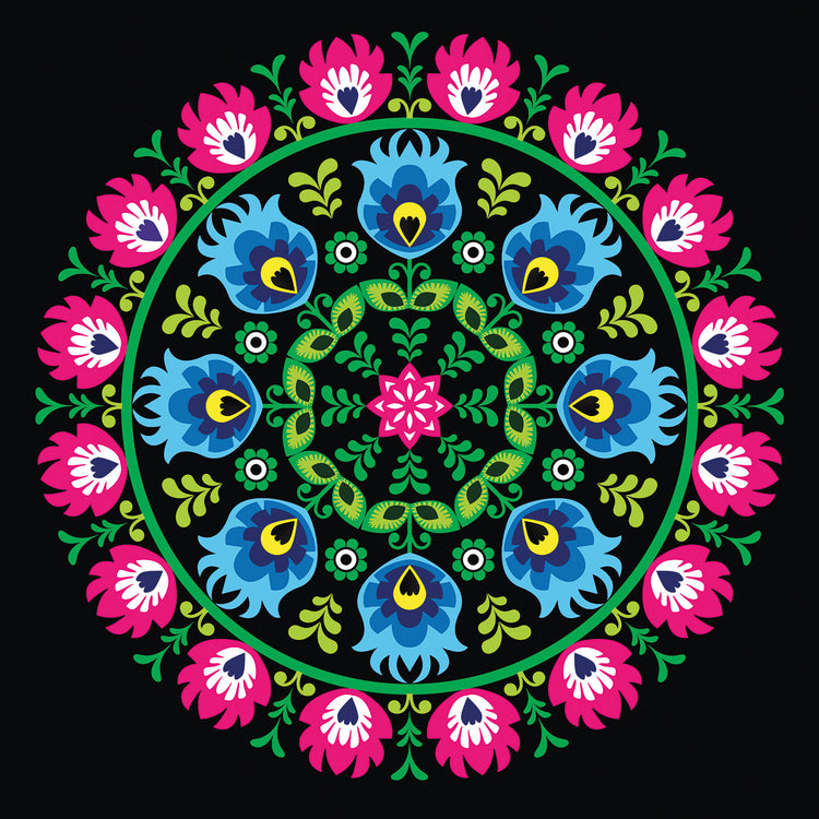 Colorful Floral Cut Out Pattern