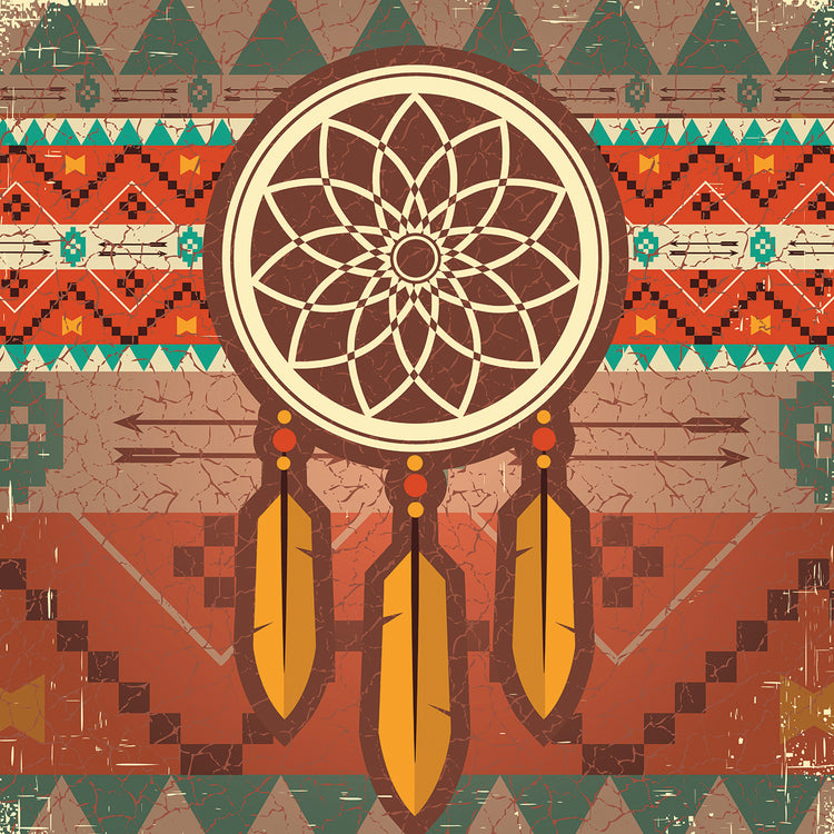 Arte de la lona del atrapasueños de los colores del desierto