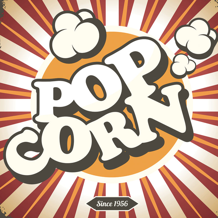 Arte de lienzo de cartel de palomitas de maíz de película retro