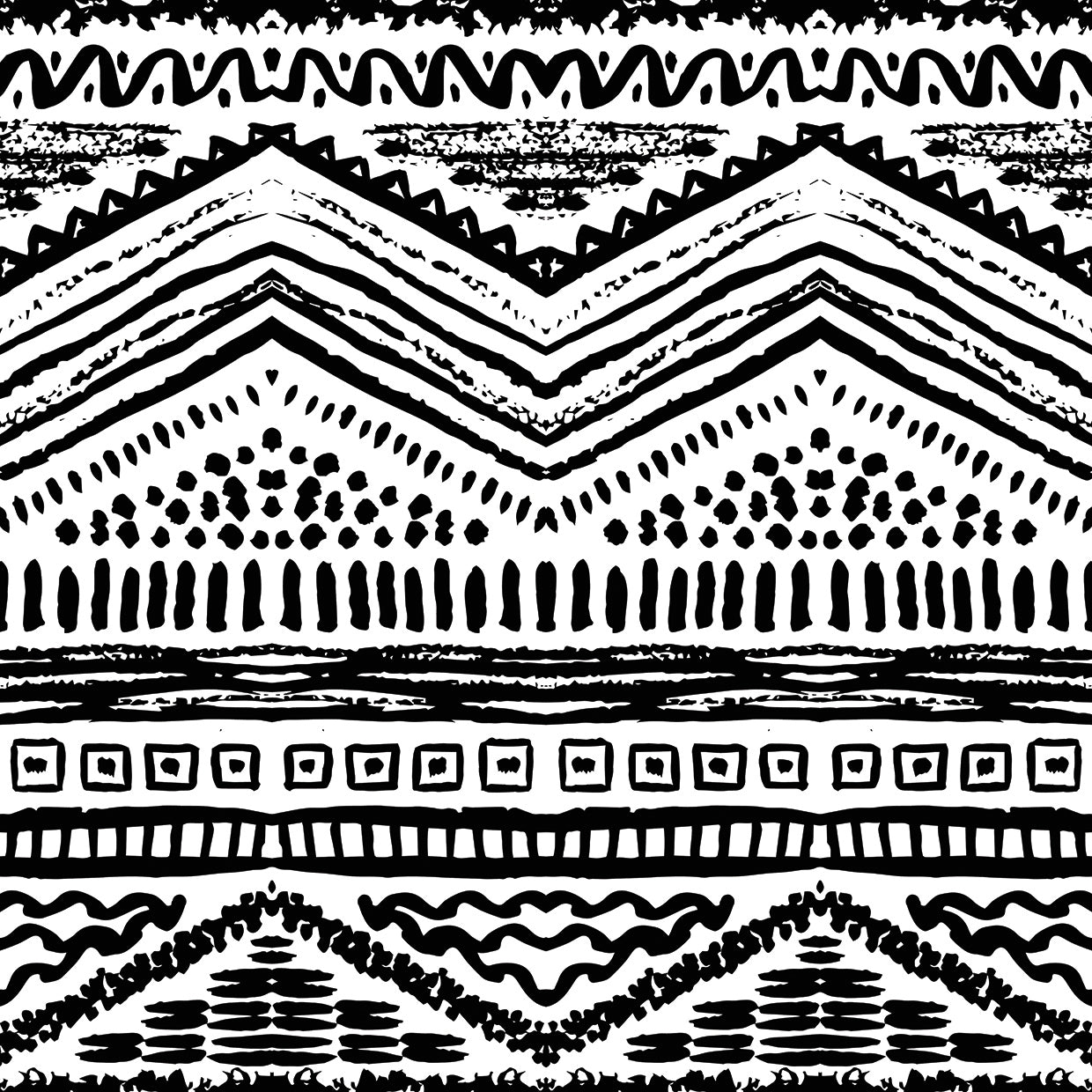 Zig Zag Stripes Tribal Pattern