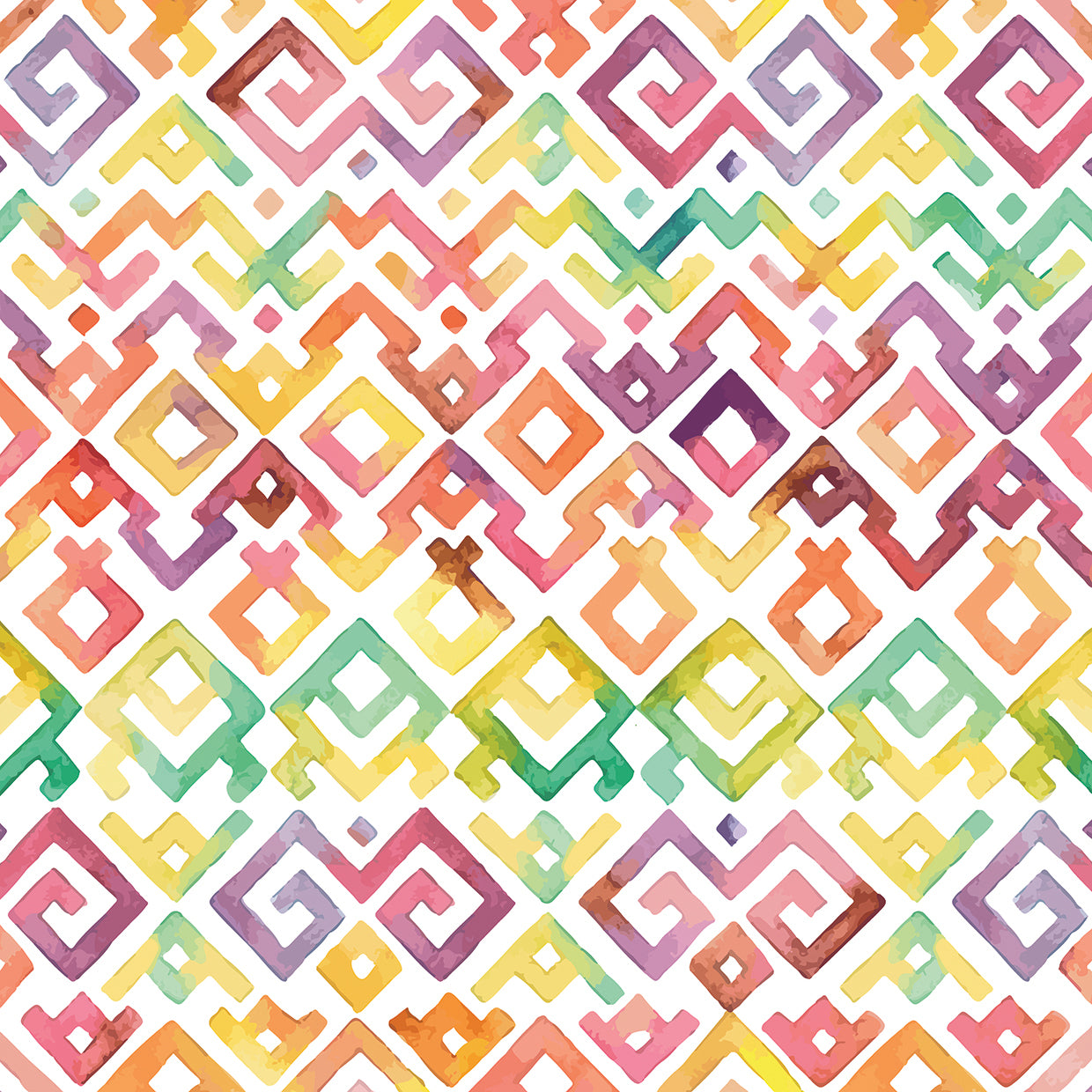Stained Glass Colors Tribal Pattern