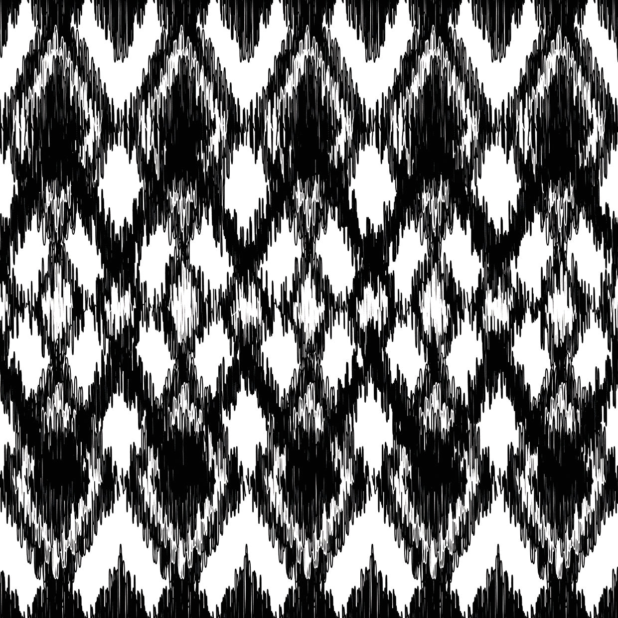 Black Trellis Ikat Pattern