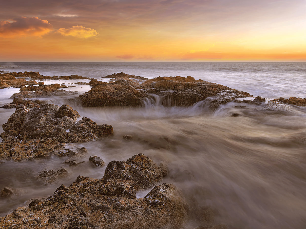 Arte de la lona de la playa de Thor's Well Oregon