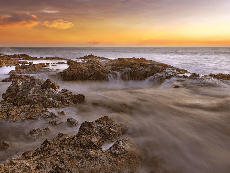 Arte de la lona de la playa de Thor's Well Oregon