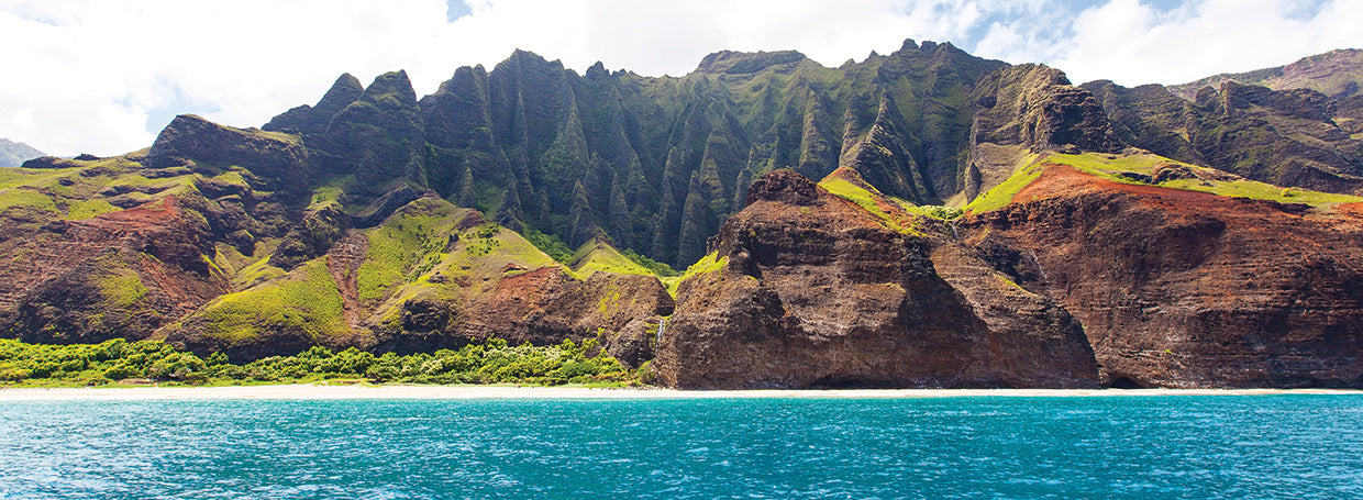 Arte de la lona de la costa del paraíso de Na Pali