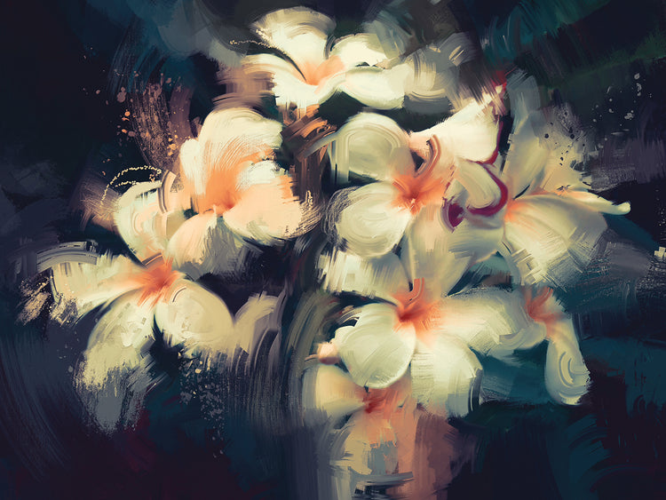 Cepillos de baile Pétalos de primavera Arte de la lona