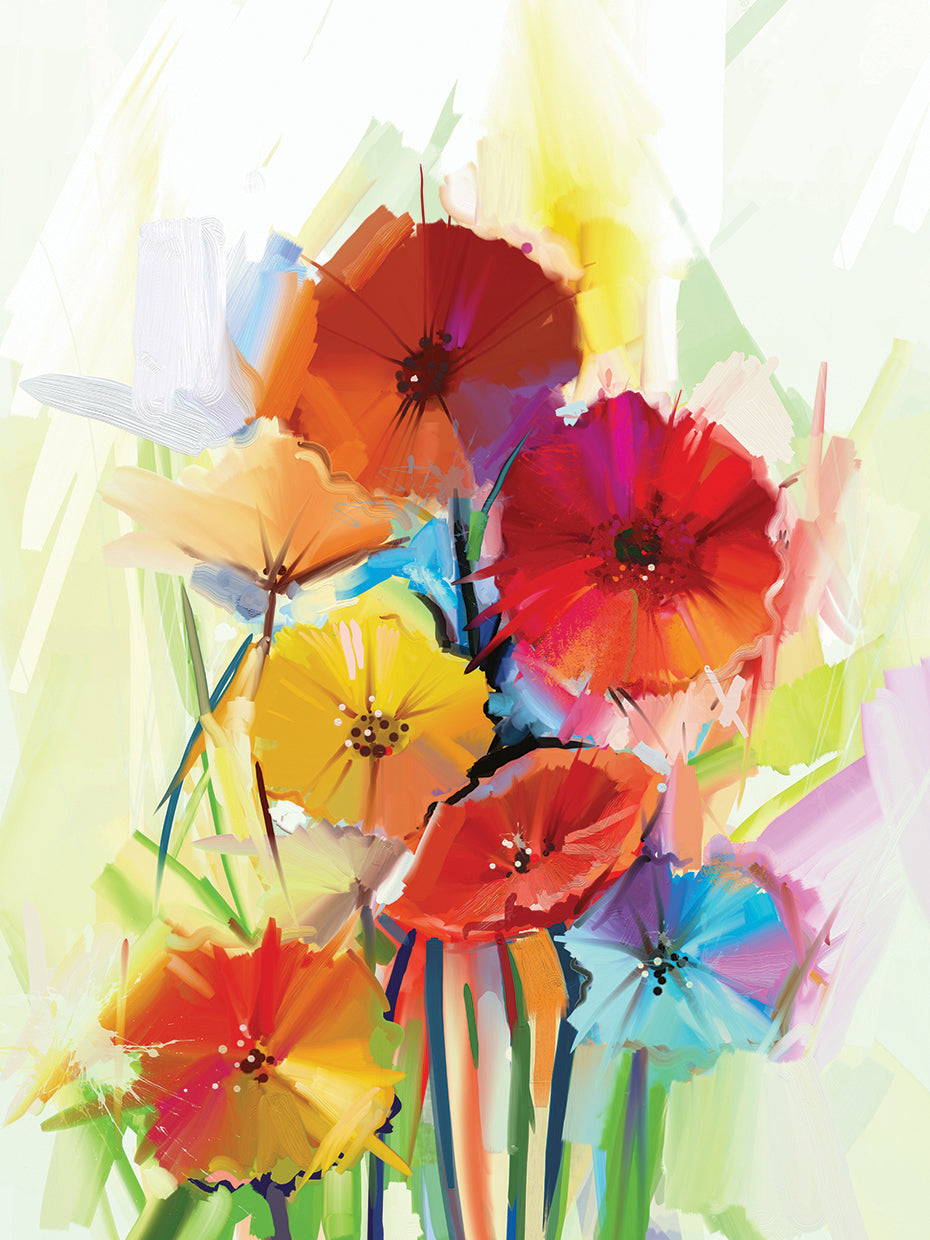 Vale la pena esperar el arte de la lona de flores de primavera