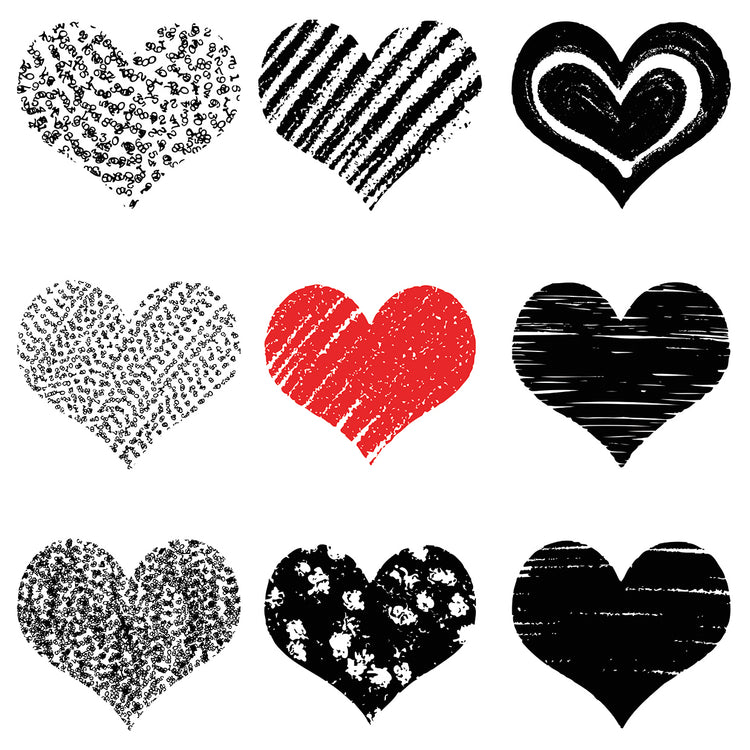 Happy Sketchbook Corazones Arte de la lona