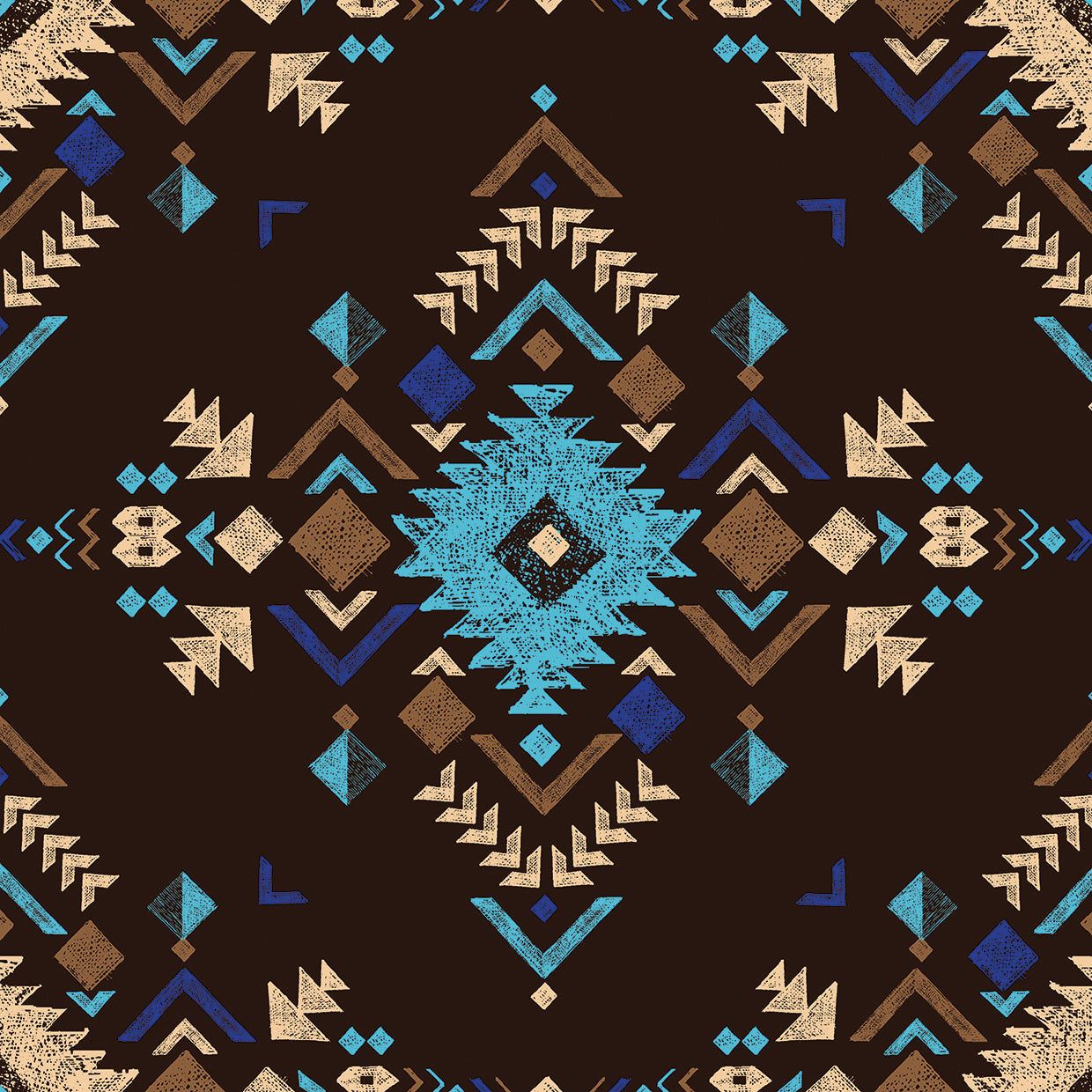 Fresh Ground Coffee Tribal Pattern