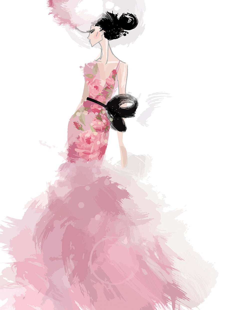 Pale Pink Feathers Gown