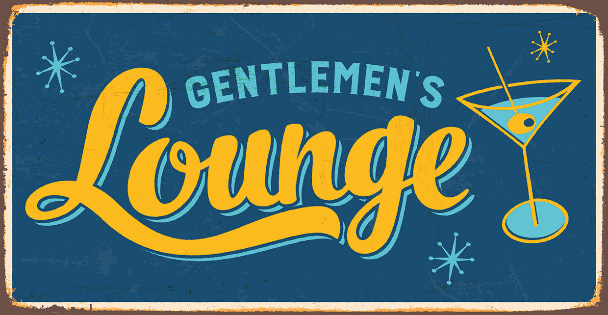 Cool Blue Cocktail Lounge Sign