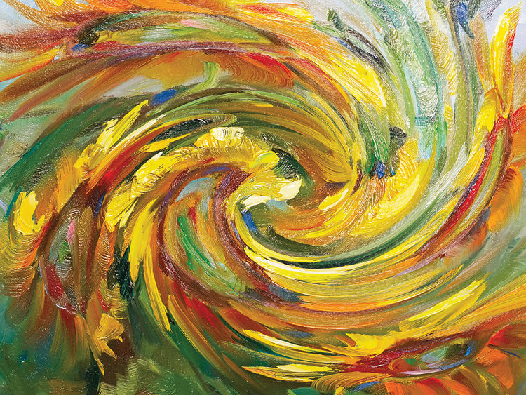Oil Paint Spectrum Swirl