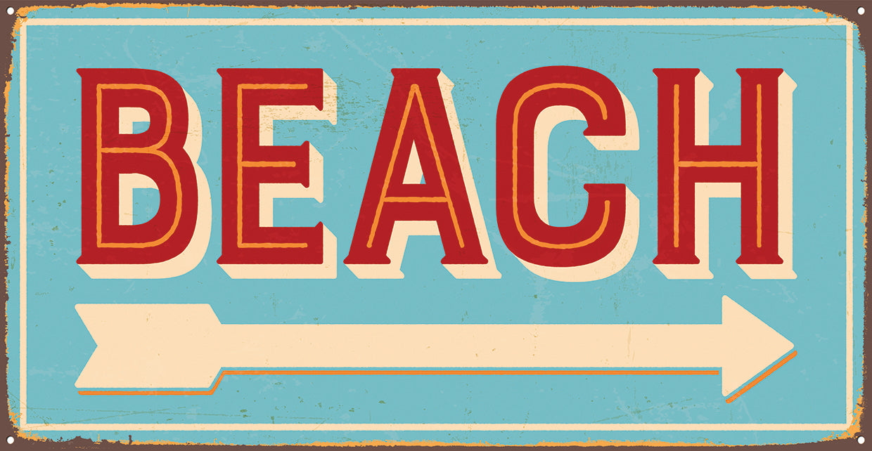 Arte de la lona de la muestra de la flecha de Beachy