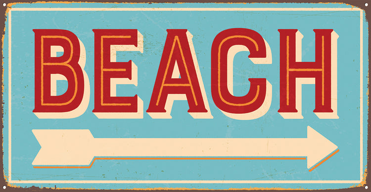 Arte de la lona de la muestra de la flecha de Beachy