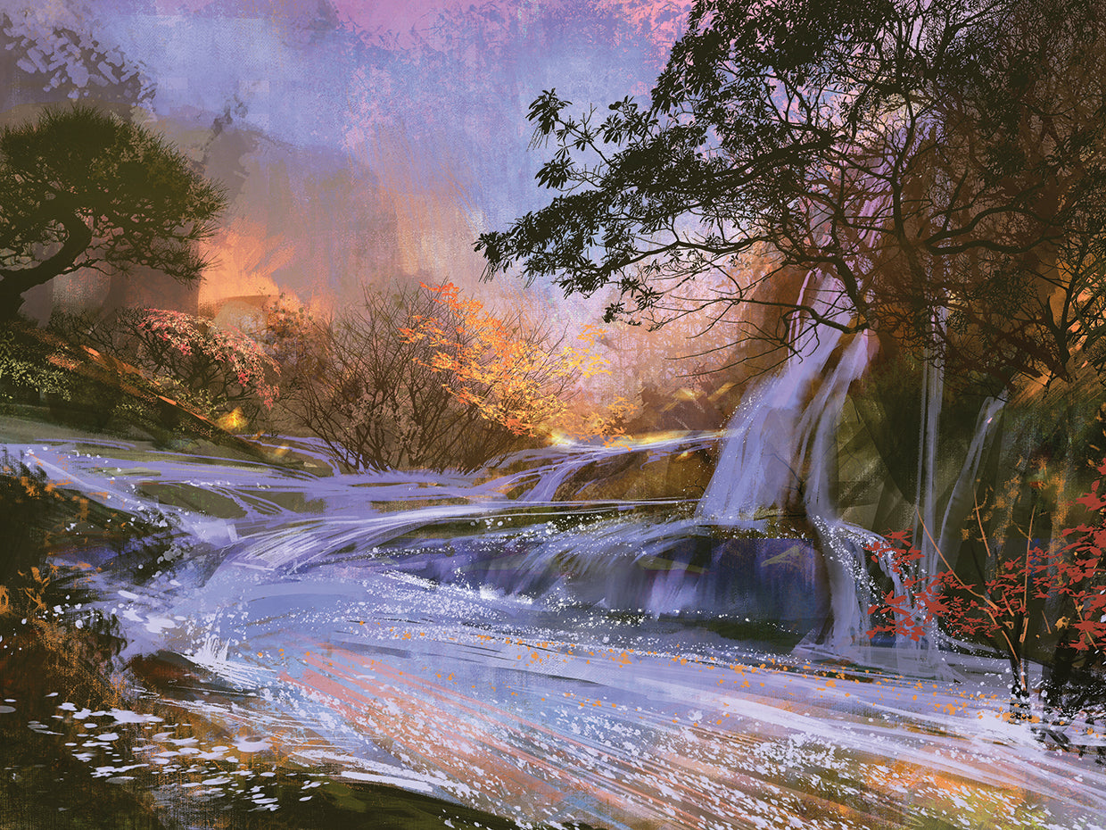 Purple Sparkles Waterfall