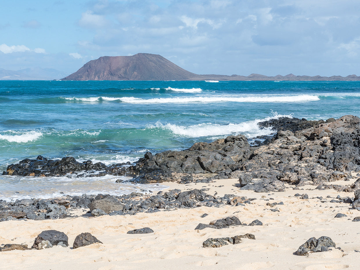 Arte de la lona de las olas del océano de Canarias