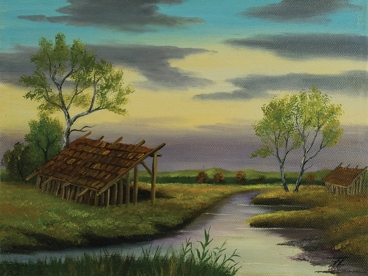 Quiet Pasture Sunset Barn