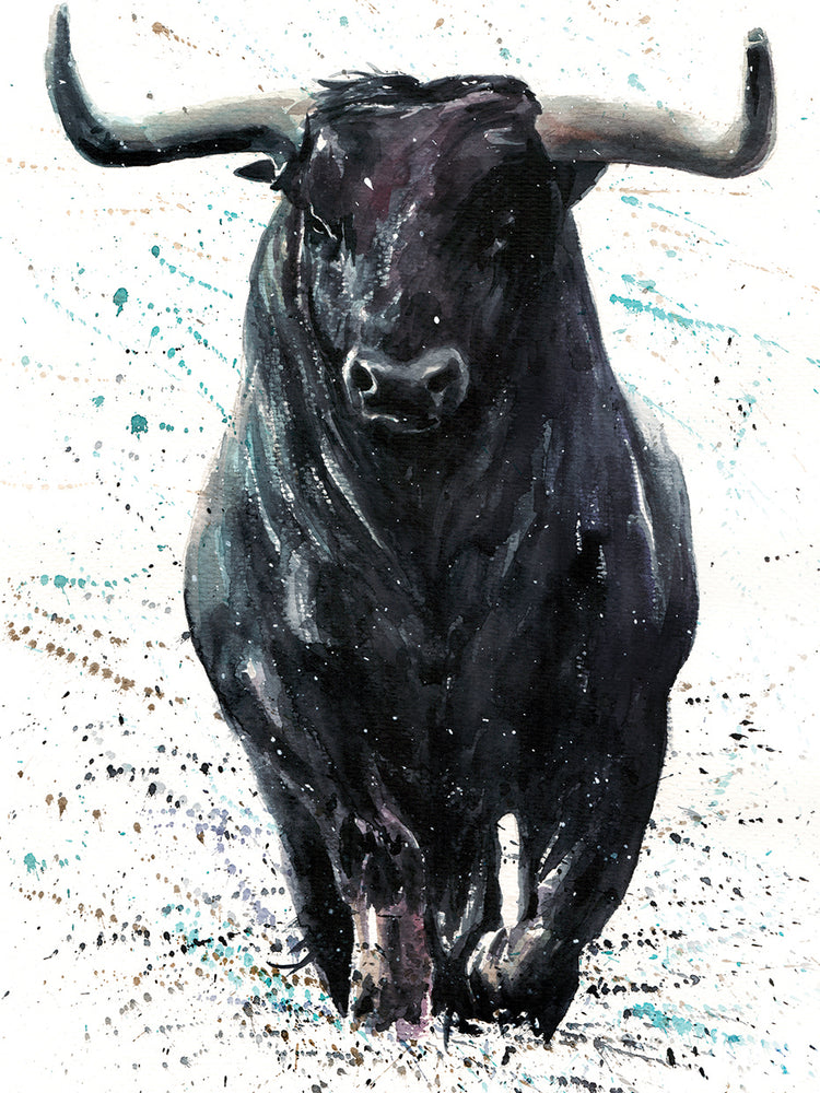 Arte de la lona de búfalo oscuro Splashy
