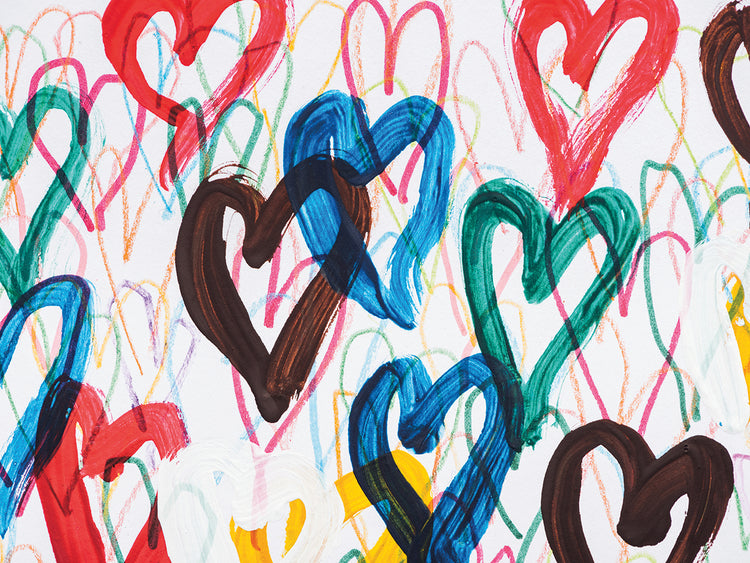 Arty Colors Corazones Pintados Lienzo Arte
